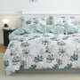 3PCS Duvet Cover Set Flower Print Bedding Set Soft Comfortable Duvet Cover For Bedroom Guest Room 1 Duvet Cover + 2 Pillowcases Without Core