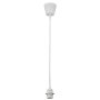 Pendant Light Suspending Set E27 1X60W White Plastic