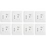 Jb Luxx 16A Double Wall Socket With 2 USB Slots 4X4 - Set Of 8