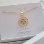 K14 - Stunning Initial Letter Necklace On Personalized Card Gold Cz Stainless Steel - Z