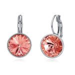 Cde Miki Earring With Peach Rose Swarovski Crystals