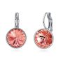 Cde Miki Earring With Peach Rose Swarovski Crystals