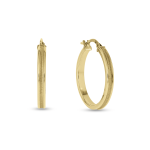 Yellow Gold Round Hoop Earrings
