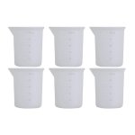 6 PCS100ML Silicone Measuring Cups For Epoxy Resin Jewelry Making Non-stick Mixing Soft Scale Cups Small Capacity Tools Mixing C