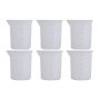 6 PCS100ML Silicone Measuring Cups For Epoxy Resin Jewelry Making Non-stick Mixing Soft Scale Cups Small Capacity Tools Mixing Cups Diy Glue Tools Cup