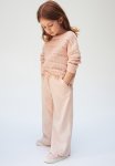 Wide Linen-blend Pull-on Trousers - Light Pink