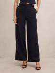 Paloma Pinstripe Wide Leg Pants - 16 Navy Pinstripe Suit