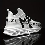 Men's Trendy Street Style Blade Type Sneakers Comfy Non Slip Shock Absorption Shoes For Men's Outdoor Activities