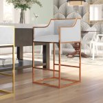 Julia High Top Bar Stool Rose Gold Frame