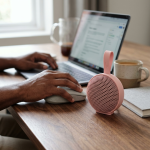 MINI Round Wireless Speaker With Carry Loop - Black
