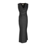 Black Shimmer Cowl Dress