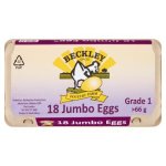 Beckley Bros Jumbo Eggs 18 Pack