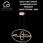 Goldair Gold Cool White Aluminum & Pvc Pendant Light Fitting - 40W