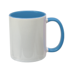 11OZ White & Light Blue Ceramic Mug - Sublimation Express