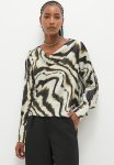 Edit Tie Back Cowl Neck Blouse - Animal Smudge