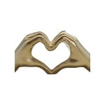 Heart Hand Motif Ceramics Champagne