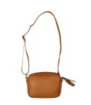 Genuine Leather Tassel Bag - Tan Free