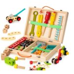 Wooden Toddler Tool Set With Box Montessori Learning Toy