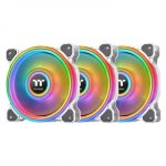 Thermaltake Riing Quad 14 Rgb Radiator Fan Tt Premium Edition 3 Fan Pack - White Controller Included