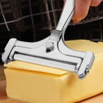 Wire Cheese Slicer - Hand Held Cheese Cutter For Cheddar Gruyere Raclette Mozzarella Cheese Block Adjustable Cheese Shaver Thick