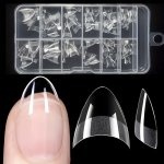 240 Pieces Half Matte Half Cover Almond Shaped False Nails Multi-angle Display Acrylic Nail Tips Thinner Edge For Natural Fit Th