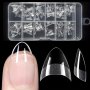 240 Pieces Half Matte Half Cover Almond Shaped False Nails Multi-Angle Display Acrylic Nail Tips Thinner Edge For Natural Fit Thicker Front For Durability