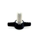 3 8"-24 Thumb Screw T Bolts Stainless Steel Fine Thread Black Butterfly Wing Knob For Secure Clamping In Industrial Machinery An
