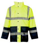 High Visibility Two Tone Freezer Traffic Jacket - Lime navy 3X-LARGE
