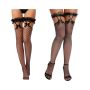 2PCS Women's Fishnet Thigh High Stockings Lace Sheer Pantyhose Black