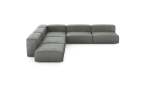 Five Module Corner Sofa - Leather - Light Grey - 325CM X 325CM
