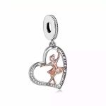 925 Sterling Silver Charm Ballet Dance Charm For Bracelet Charm For Women