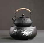 Zs - Cast Iron Kettle With Pot Mat - 1800ML