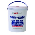 Sani-safe 1000 Sheet 80% Alcohol Wipes - 5L