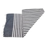 Quick-dry Cotton Towel White And Grey Strips 90 X 170CM