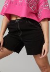 Baggy Carpenter Denim Short - Black white