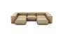 U-shape Sofa - Velvet - Caramel - 314CM X 220CM