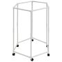 6-SIDE Floor-standing Clothing Rack With Wheels - White
