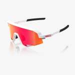 100% Slendale Matte White Hiper Red Multilayer Mirror Lens