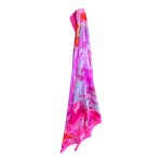 Pink Watercolour Floral Viscose Scarf