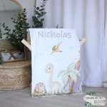 Fleece Blanket Beige Dino Dinosaur Love In Desert Story