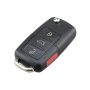 4 Button Flip Key Case Shell For Vw Jetta Passat Beetle Golf GTI With Logo