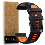 Elite 22MM Quick Release Two-tone Watch Strap - Black orange