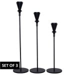 Black 3-SET Candle Holder