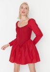 Marilyn Bodice Dress - Burgundy