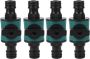 4PCS Hose Quick Connector Plastic Leakage Proof Dual Garden Hose Adapter