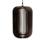 STELLAR Scandinavian Style Bird Cage Pendant Light - Brown Oak
