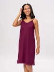 Ribbed Burgundy Cami Night Dress - XXL Purple