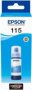 Epson 115 Cyan Ink Bottle 70ML Ecotank L8160