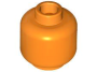 Parts Minifigure- Head Plain - Hollow Stud 3626C - Orange