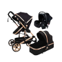Baby Stroller New Born Baby Carriage 3 In 1 Travel System - Gold Rush